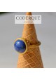 Large Gold Plated Ring - Blue Ice Cream