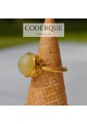 Large Gold Plated Ring - Blue Ice Cream