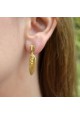 BANAU long gold plated silver earrings